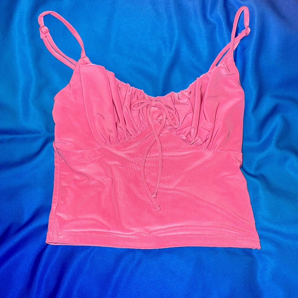 RSQ pink crop tank top